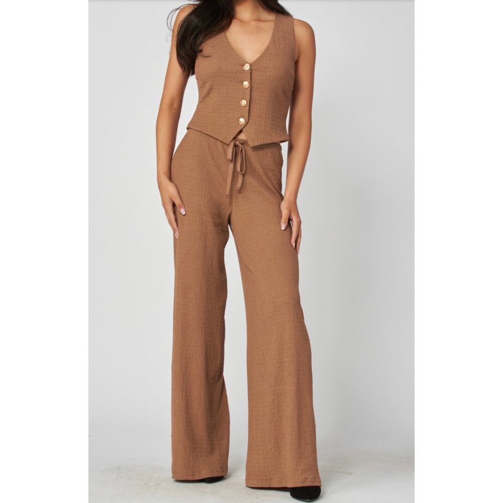 Sunday Shoreline Waffle-Knit Two-Piece Set